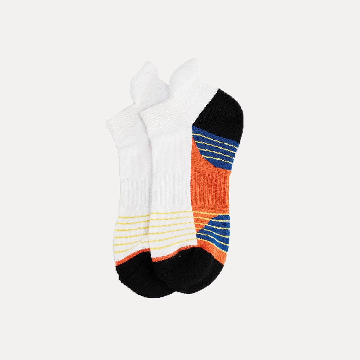 Ankle Socks - White Orange